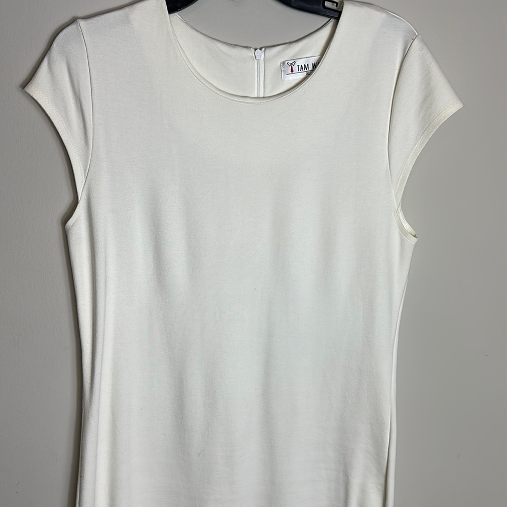 Cream midi dress, XL